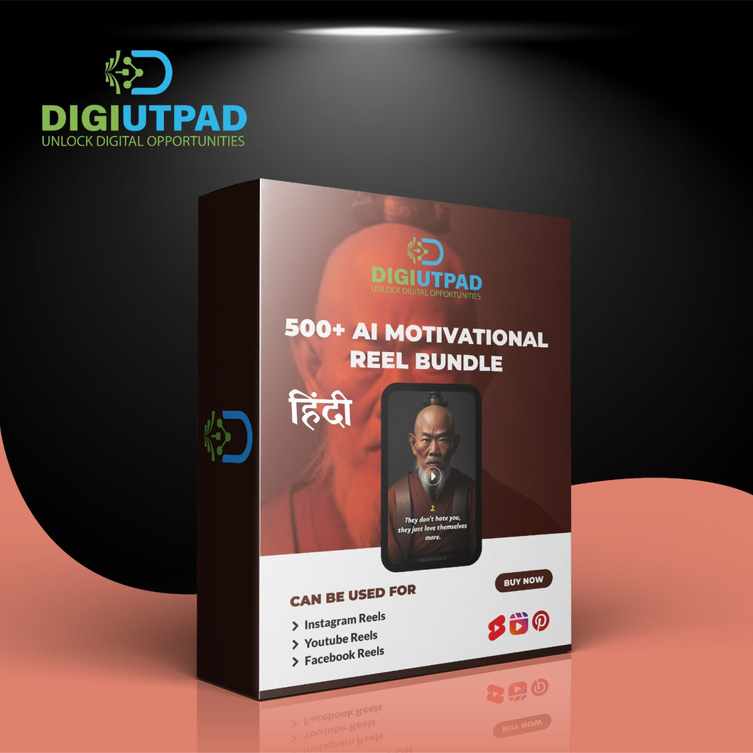 DIGIUTPAD™ 500+ AI Avatar Motivational Reels Bundle (Hindi)