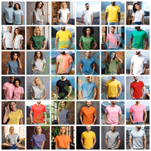 Load image into Gallery viewer, DIGIUTPAD™ 300+ Bella Canvas 3001, Gildan 5000, Gildan 64000 - All Colors Men, Women &amp; Couples T-Shirt Mockups Bundle
